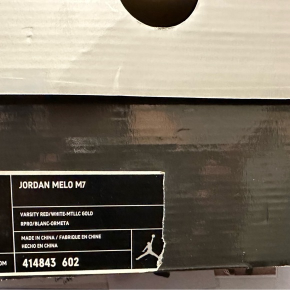 Jordan Melo M7 Size 9.5 Red/White Used Like New 414843-602 RARE With BOX - Picture 8 of 9